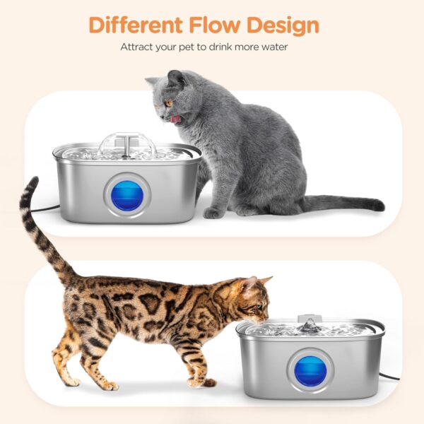 Stainless Steel Cat Water Fountain 3.2L - Image 3