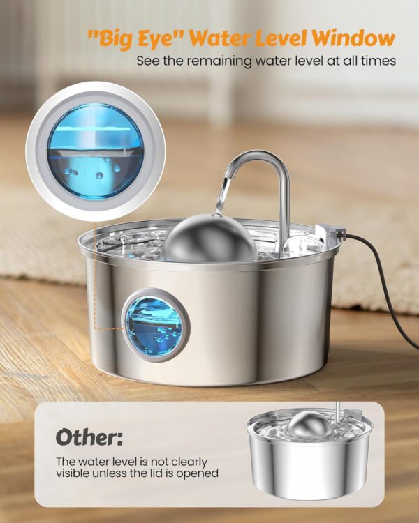 Stainless Steel Cat Water Fountain for Pets - Image 2